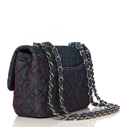 Chanel Iridescent Glitter Fabric Jumbo Single Flap Multicolor 3 of 16
