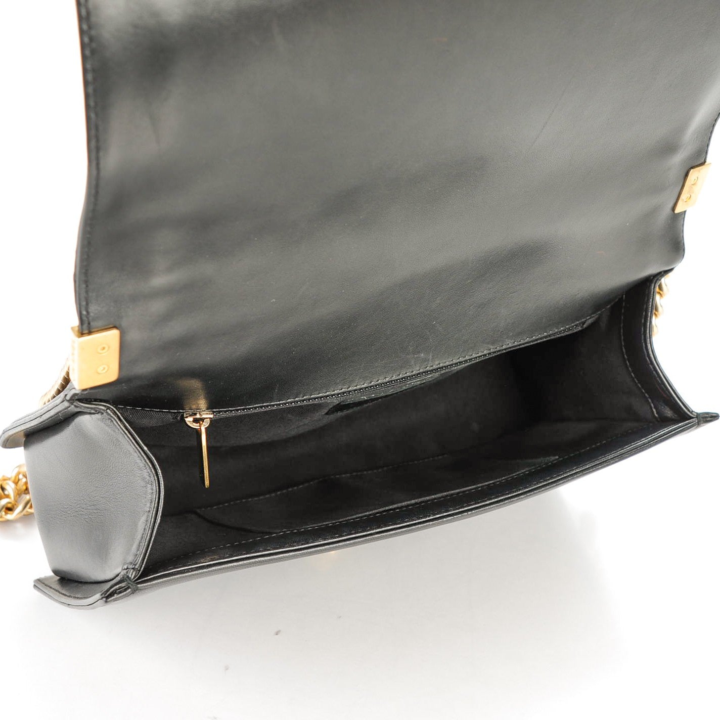 Lambskin Quilted New Medium Boy Flap Black