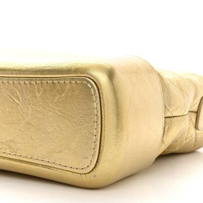 Chanel Metallic Lambskin Calfskin Quilted Medium Gabrielle Hobo Gold 10 of 11