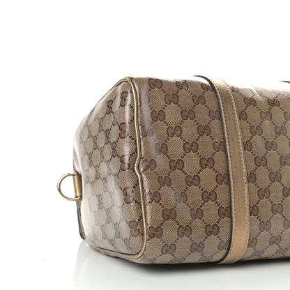 Gucci Crystal Monogram Medium Joy Boston Bronze 8 of 12