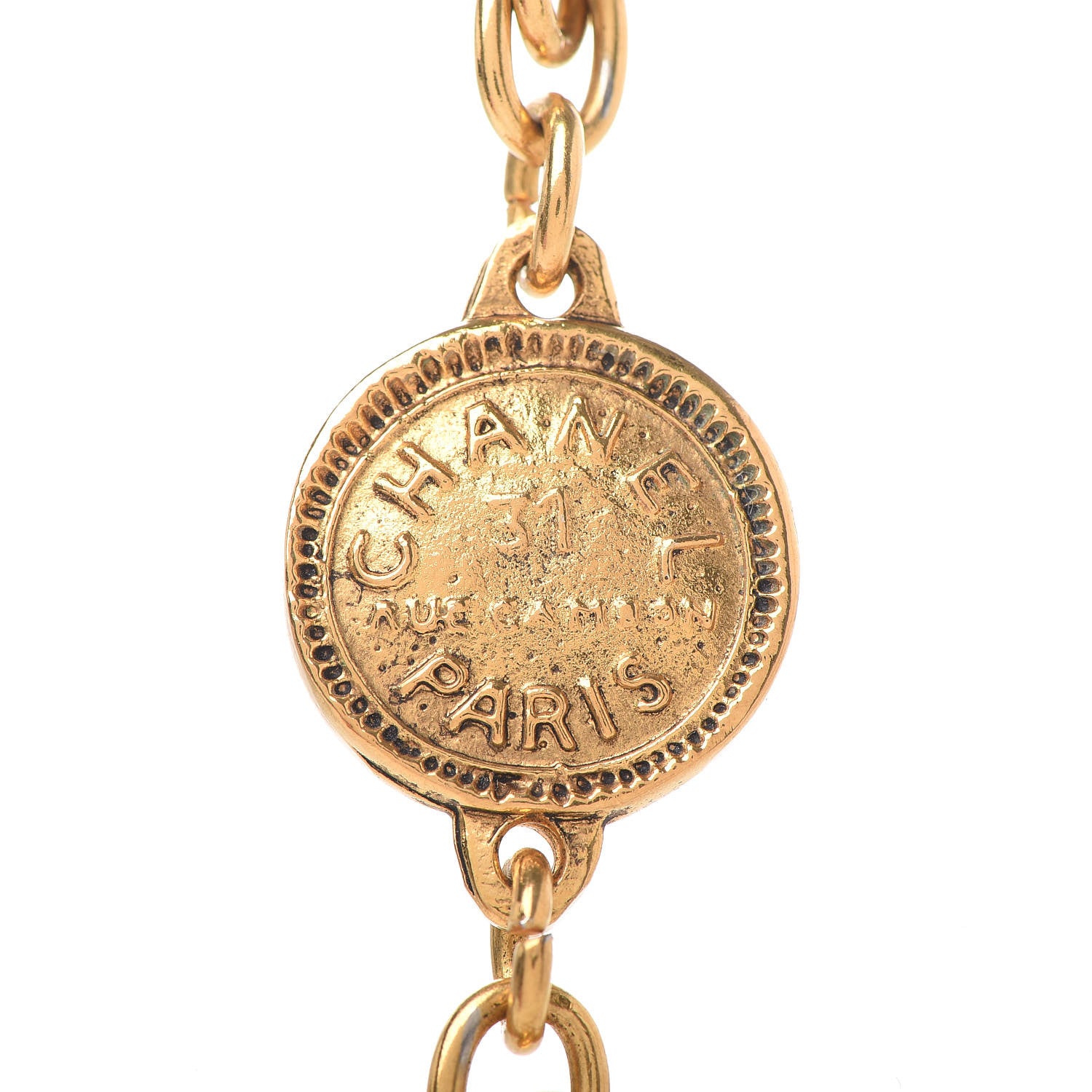 Chanel 31 Rue Cambon Paris Necklace Gold 4 of 6