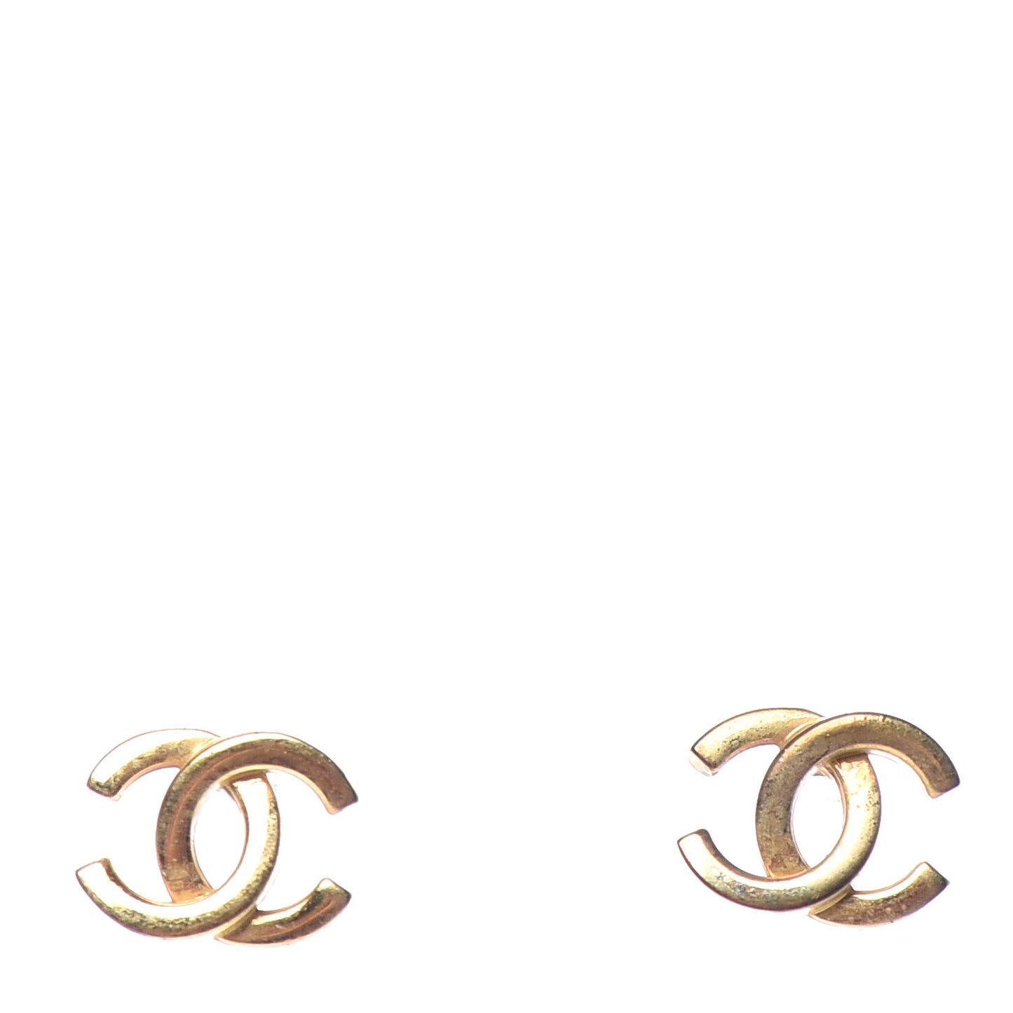 Metal CC Earrings Gold