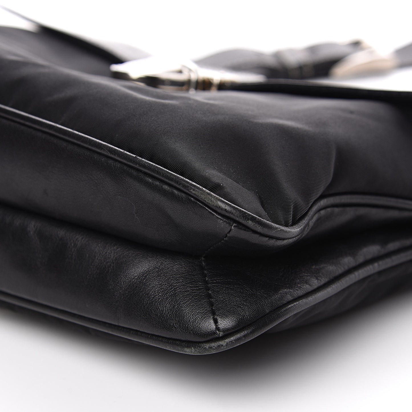 Tessuto Nylon Nappa Shoulder Bag Black