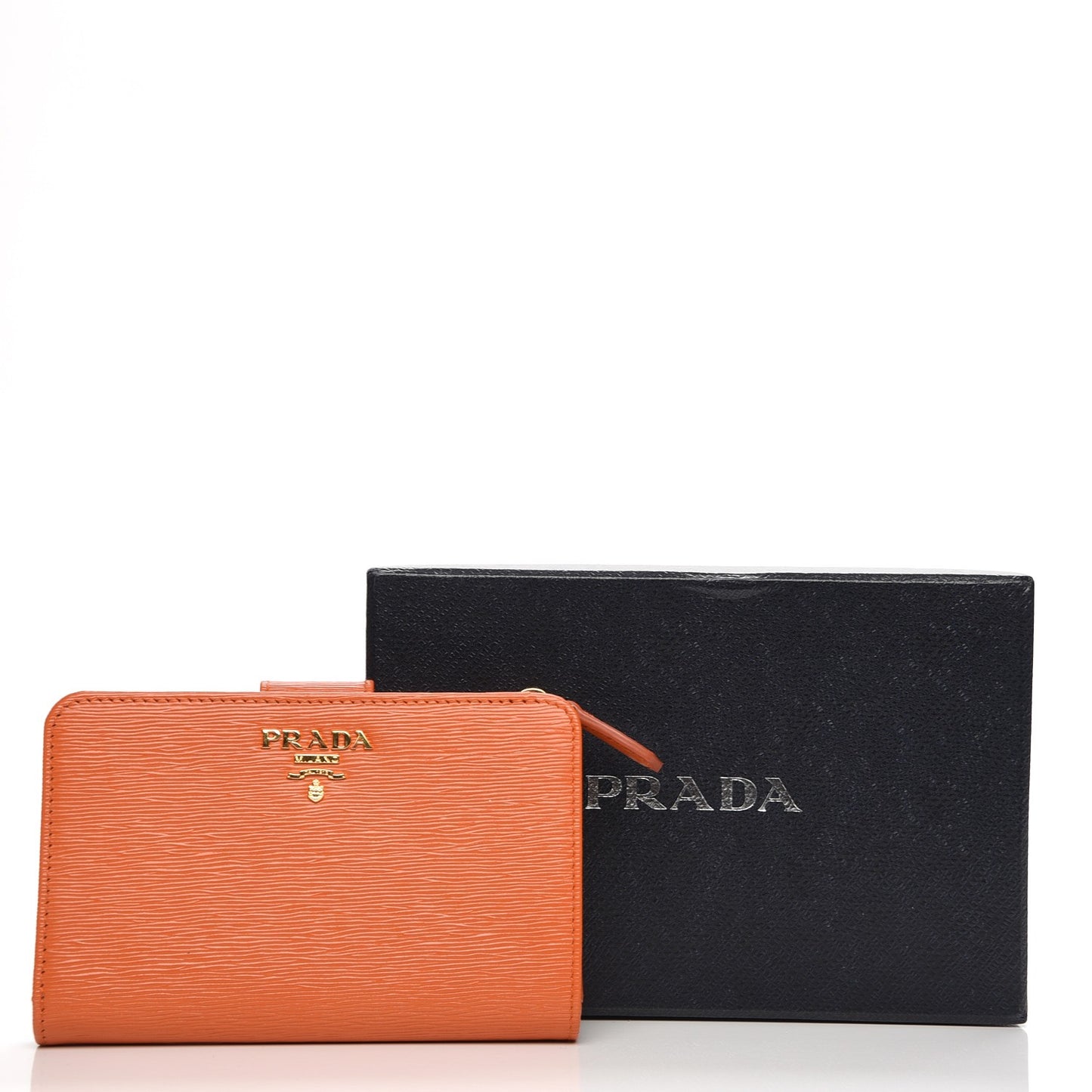 Vitello Move Metal Compact Wallet Papaya