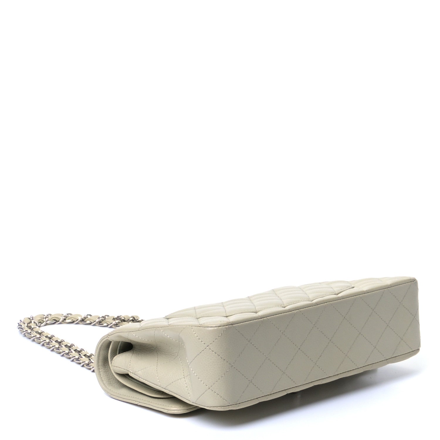 Chanel Caviar Quilted Medium Double Flap Light Green 3 of 6