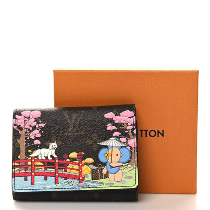 Louis Vuitton Monogram 2021 Christmas Animation Japanese Garden Victorine Wallet Wisteria Pink 8 of 8