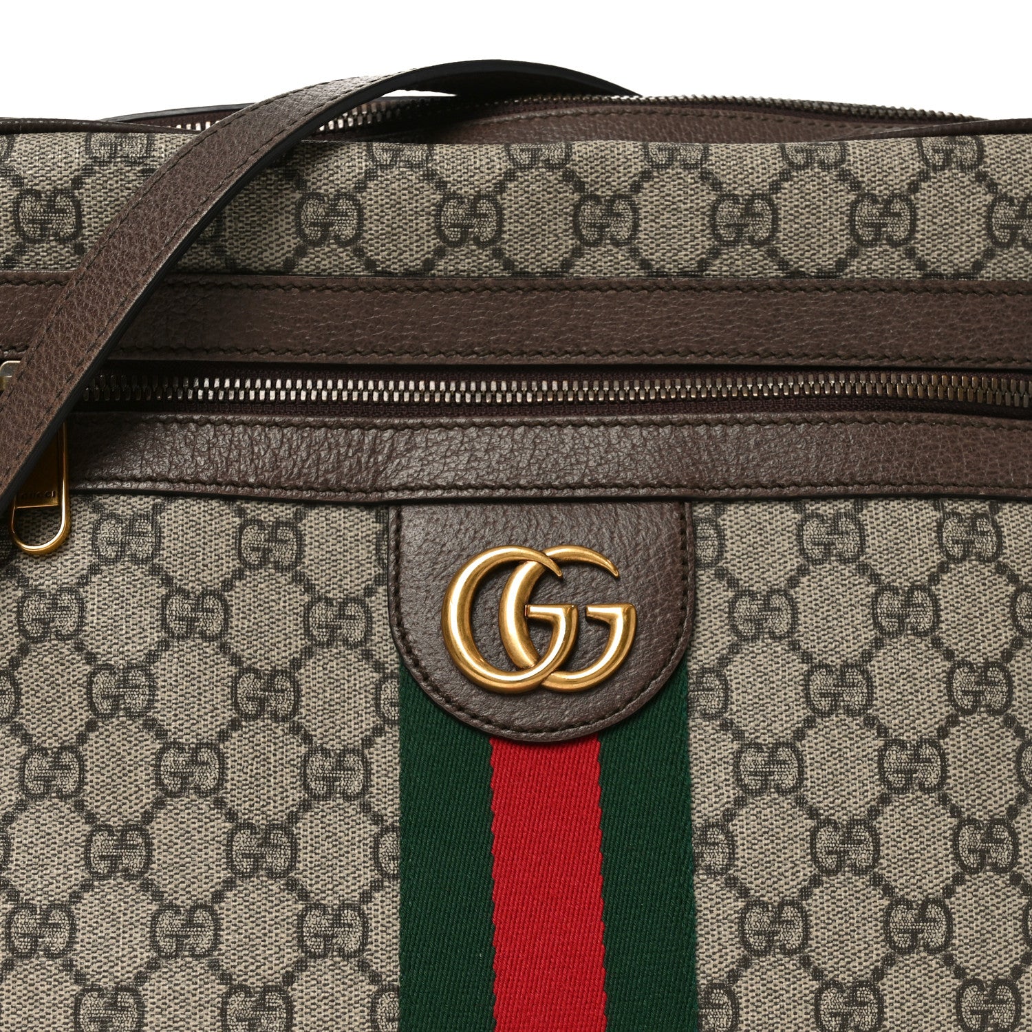 Gucci GG Supreme Monogram Web Medium Ophidia Messenger Bag Brown 8 of 10