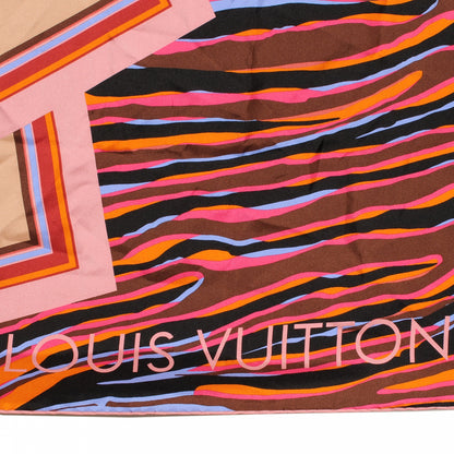 Louis Vuitton Silk Leopard Giraffe Square Scarf 5 of 8