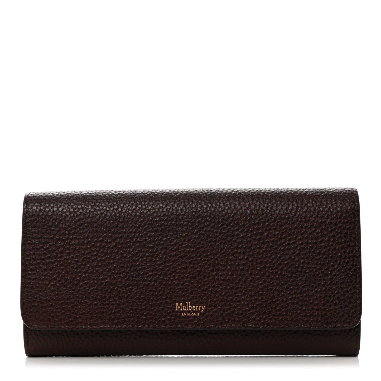Natural Grain Calfskin Continental Wallet Oxblood
