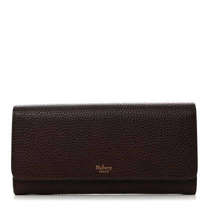 Mulberry Natural Grain Calfskin Continental Wallet Oxblood 1 of 9