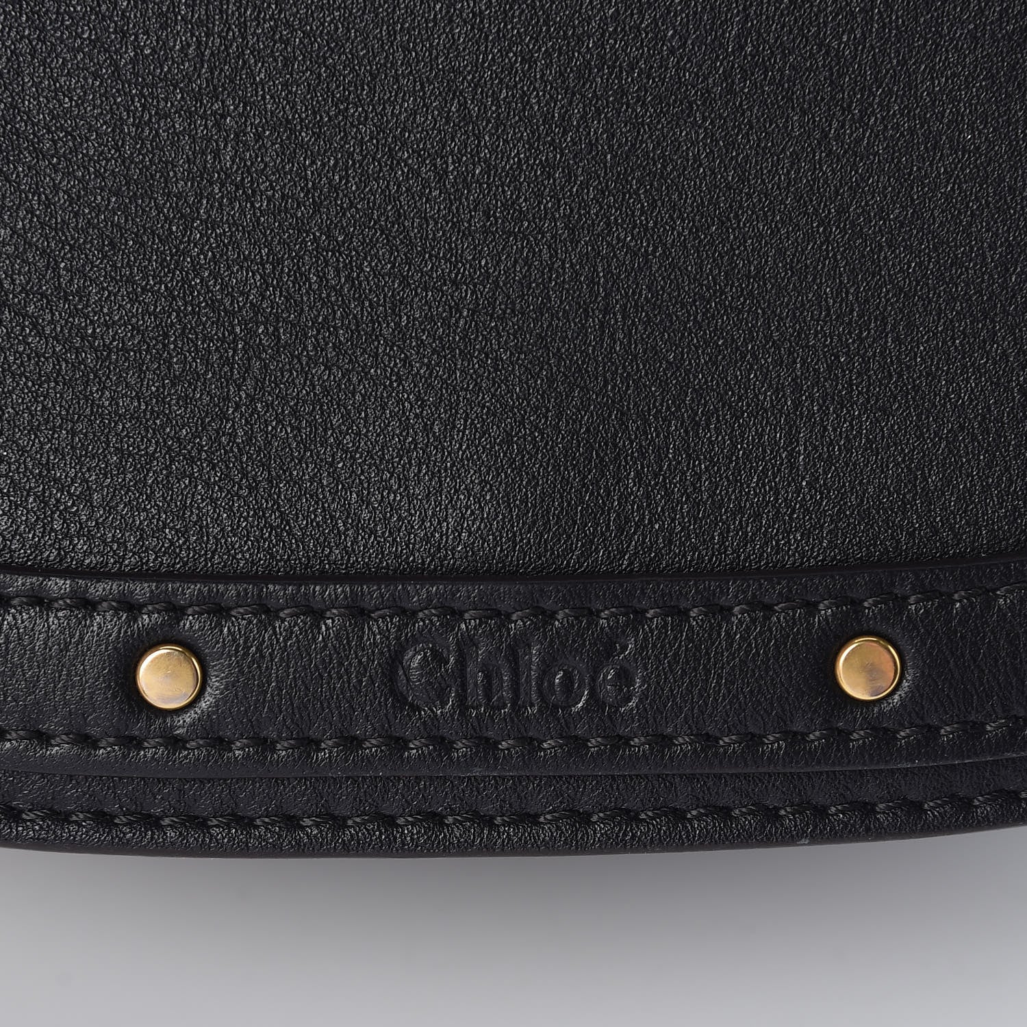Chloe Calfskin Suede Medium Nile Bracelet Bag Black 6 of 10
