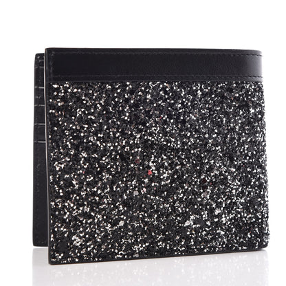 Saint Laurent Calfskin Sequin Bifold Wallet Gunmetal 3 of 8