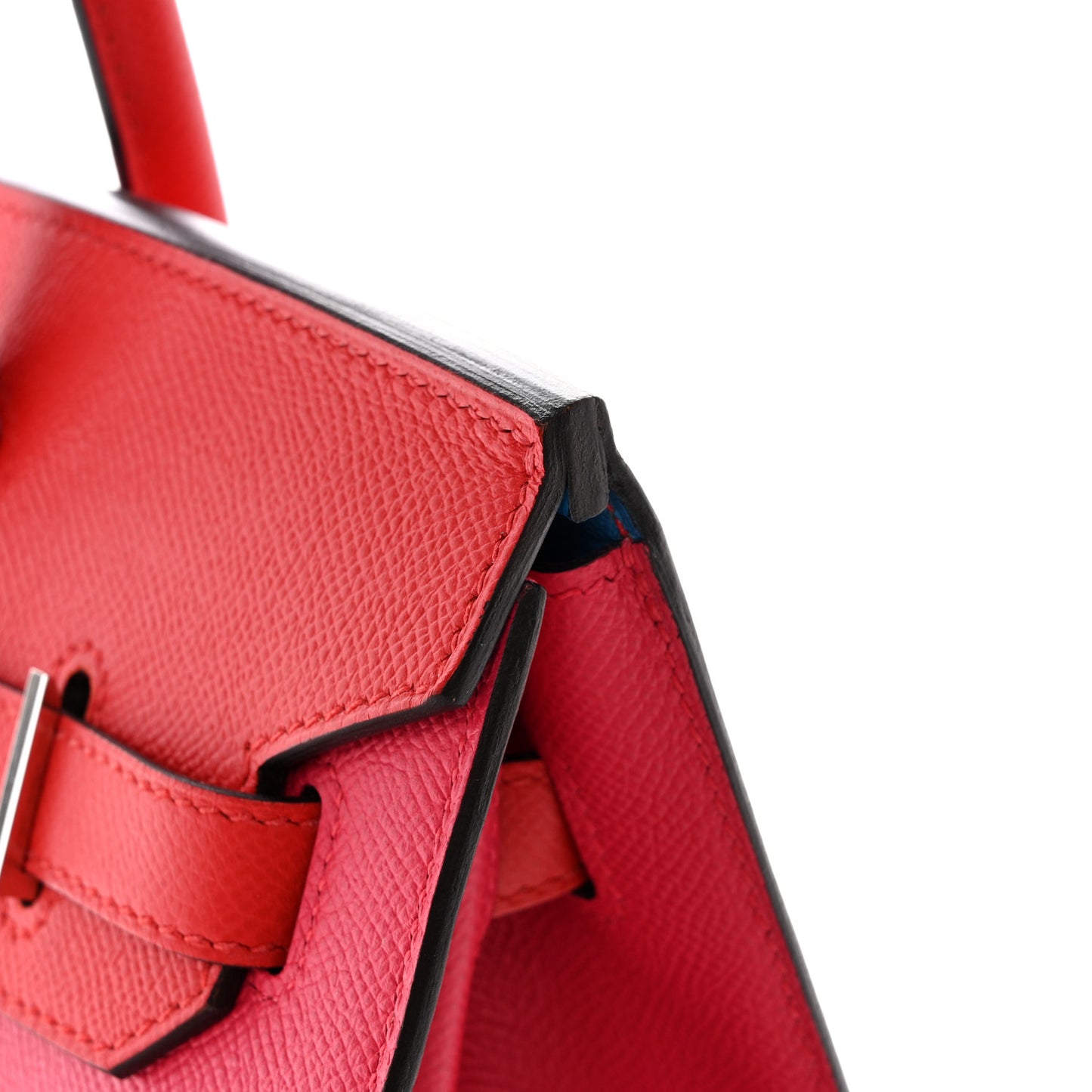 Epsom Casaque Birkin Sellier 30 Rouge Coeur Rose Extreme Bleu Zanzibar