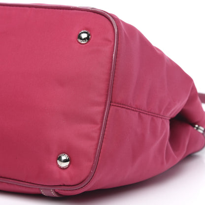 Prada Tessuto Nylon Soft Calf Small Tote Ibisco 12 of 16