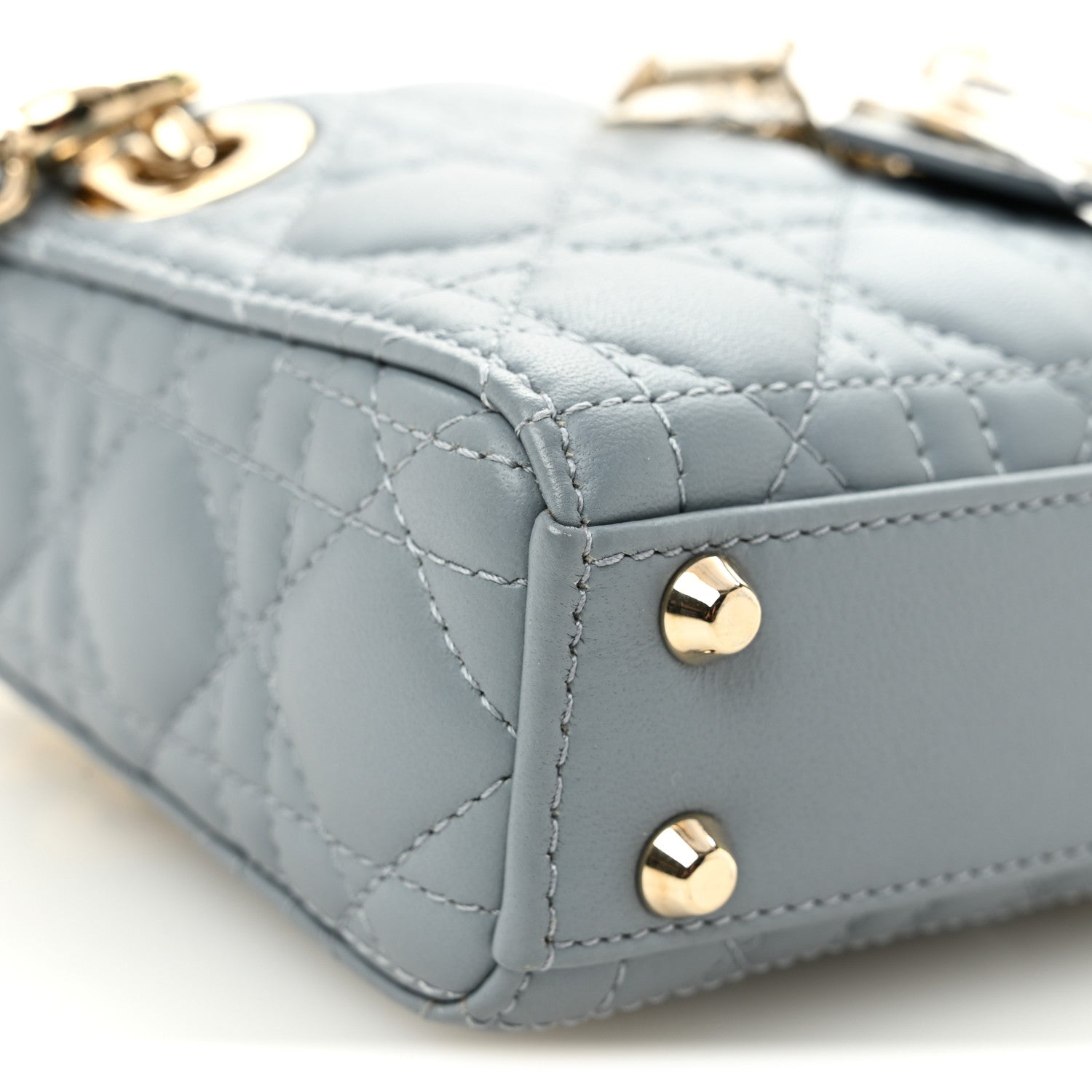 Christian Dior Lambskin Cannage Micro Lady Dior Cloud Blue 1883916