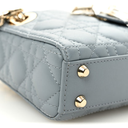 Christian Dior Lambskin Cannage Micro Lady Dior Cloud Blue Cloud Blue 8 of 9