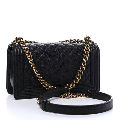 Chanel Caviar Quilted Medium Boy Flap Black 2 of 6