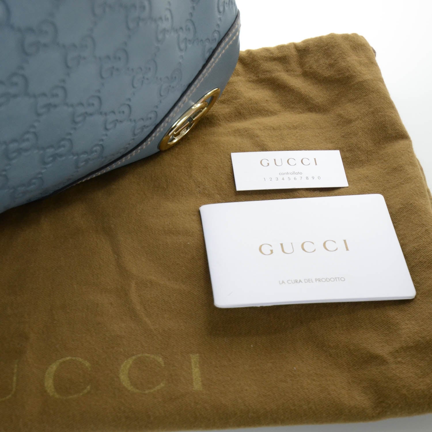 Gucci Guccissima New Britt Hobo Blue 7 of 10