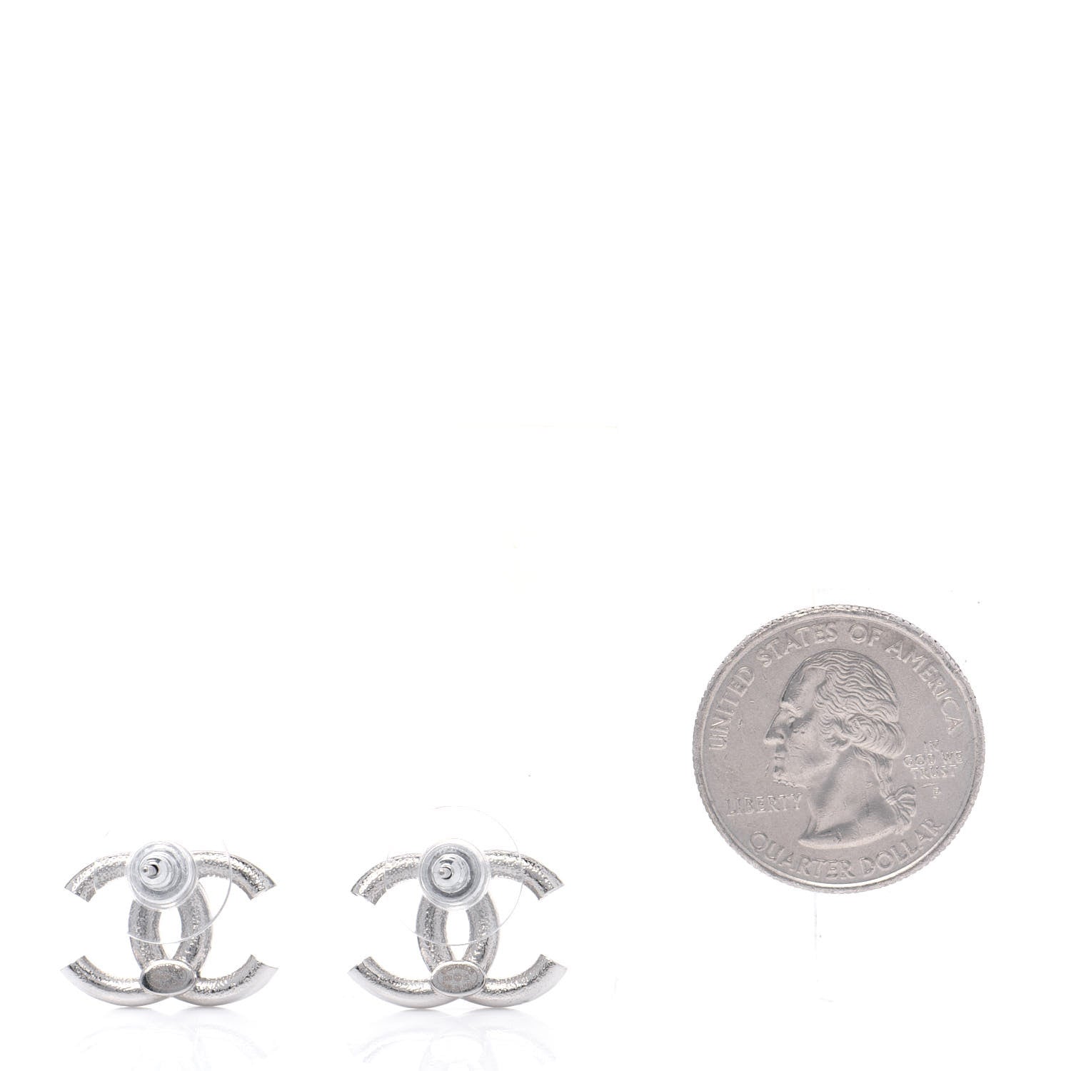 Chanel Crystal Palais Garnier CC Earrings Silver 2 of 4