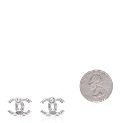 Chanel Crystal Palais Garnier CC Earrings Silver 2 of 4