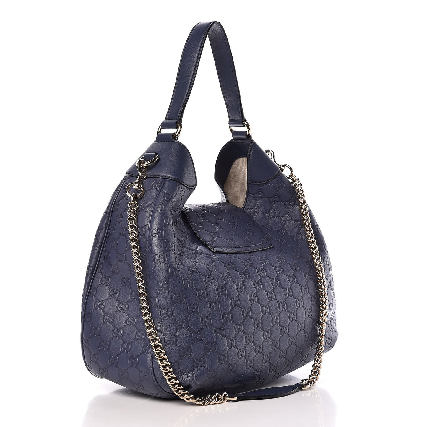 Guccissima Medium Emily Hobo Blue
