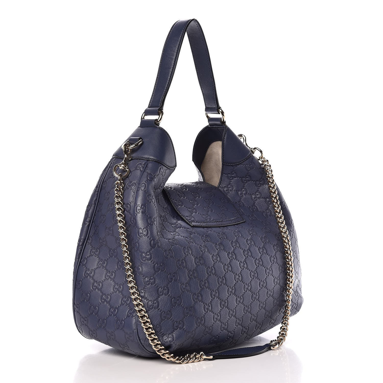 Gucci Guccissima Medium Emily Hobo Blue 3 of 11