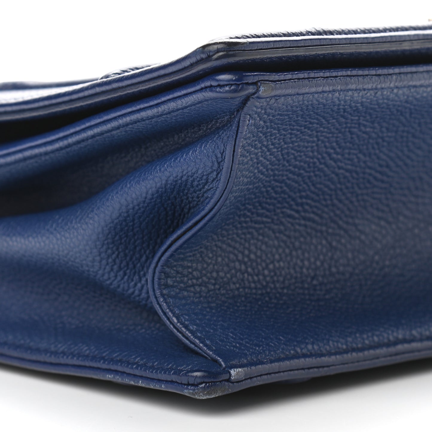 Grained Calfskin Medium Diorama Flap Bag Blue