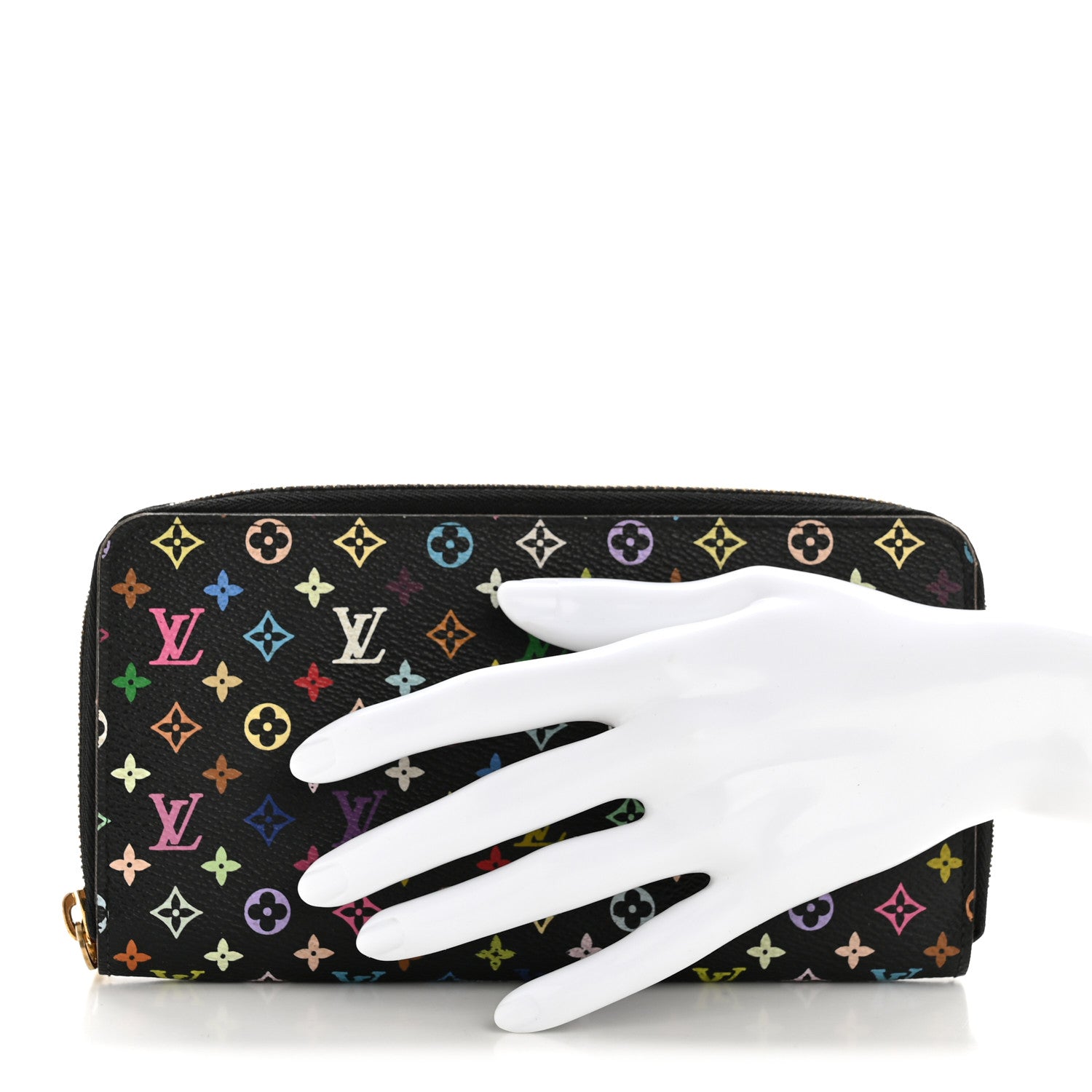 Louis Vuitton Monogram Multicolor Zippy Wallet Black Grenade 2 of 10