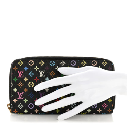 Louis Vuitton Monogram Multicolor Zippy Wallet Black Grenade 2 of 10