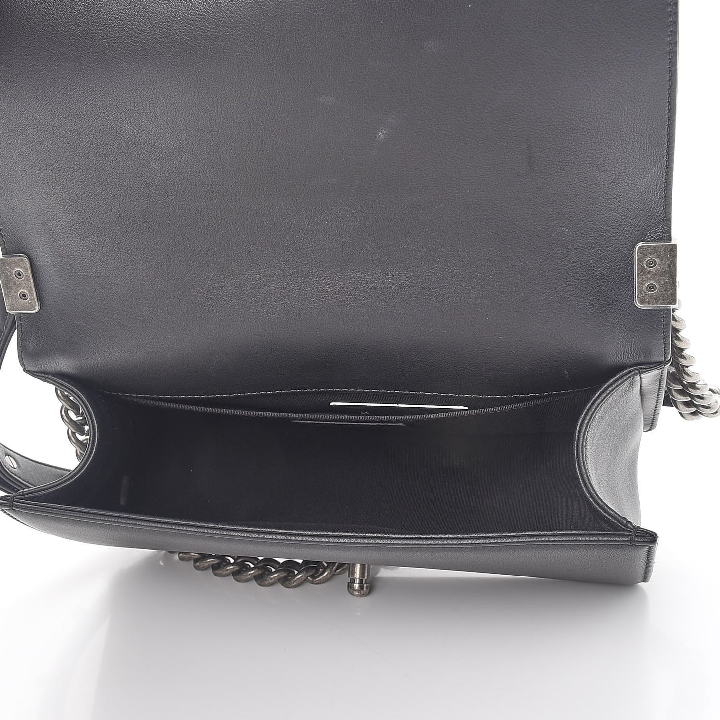 Calfskin Quilted Medium Boy Flap Black