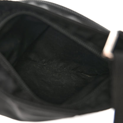 Prada Tessuto Nylon Saffiano Flat Messenger Bag Black 5 of 9