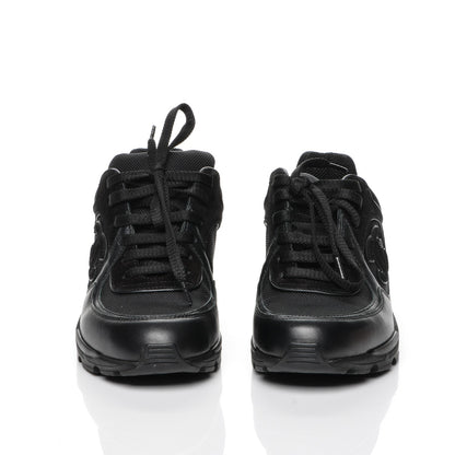 Chanel Toile Suede Calfskin CC Sneakers 36.5 Black 2 of 7