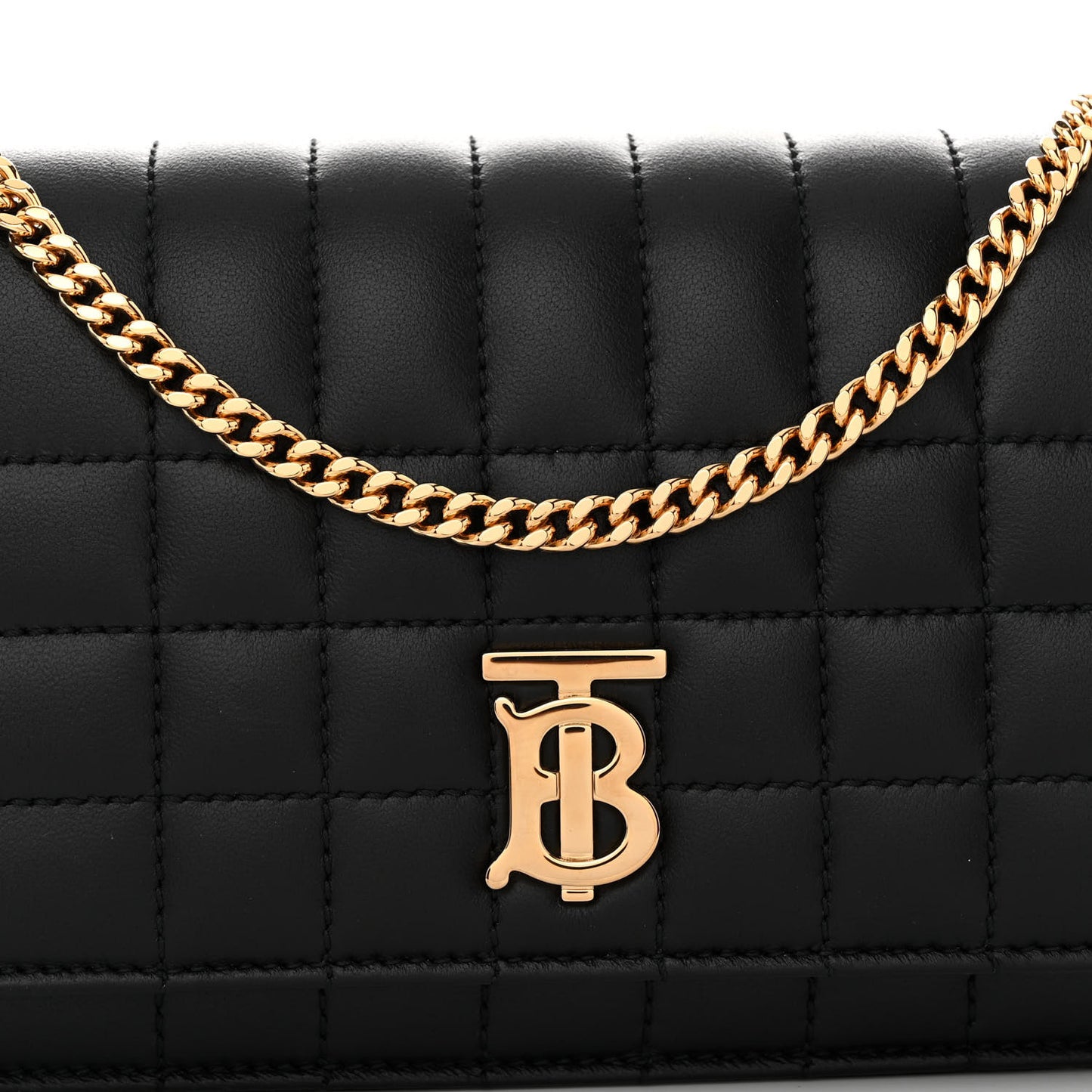 Lambskin Quilted Lola Clutch On Chain Black