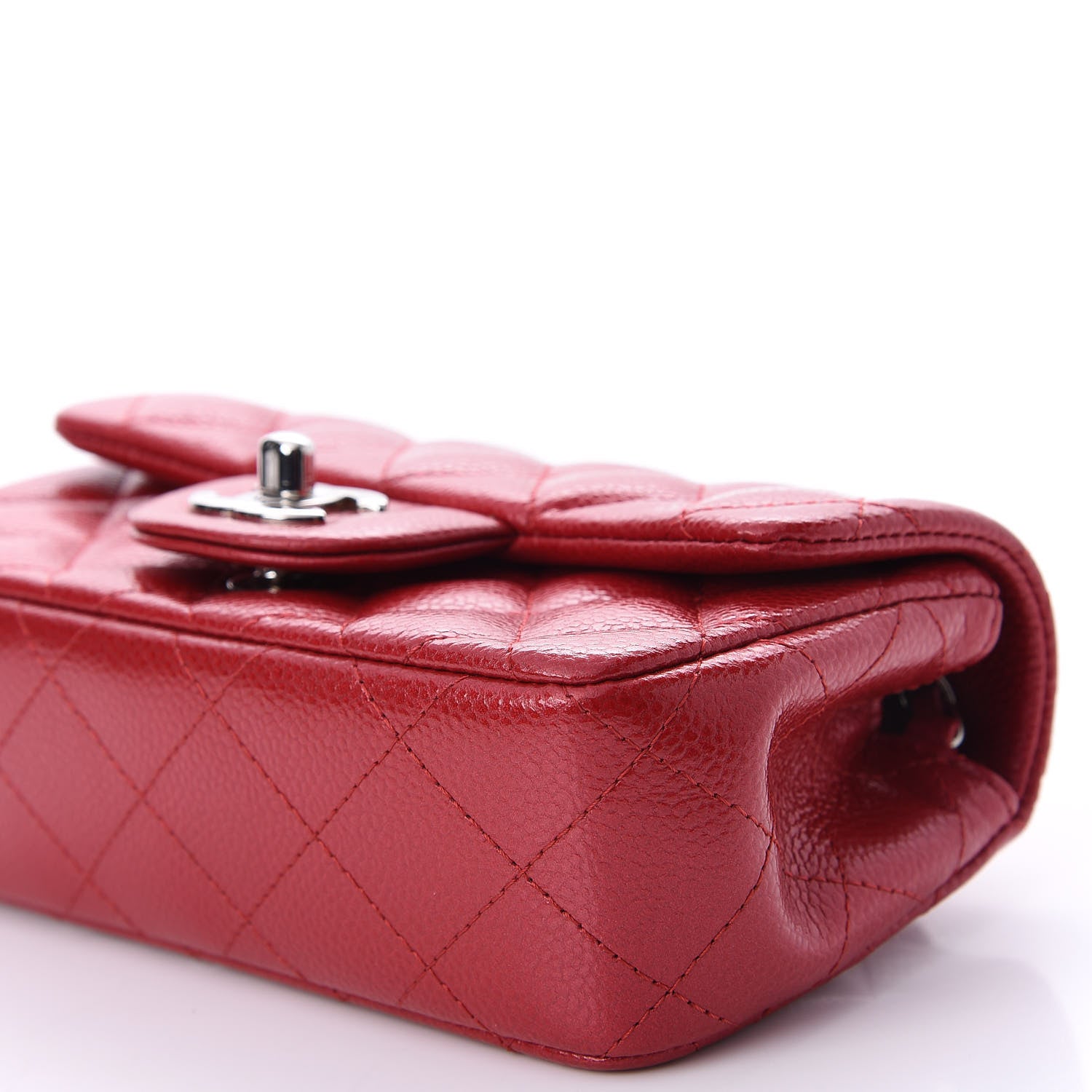 Chanel Caviar Quilted Extra Mini Flap Red 7 of 10