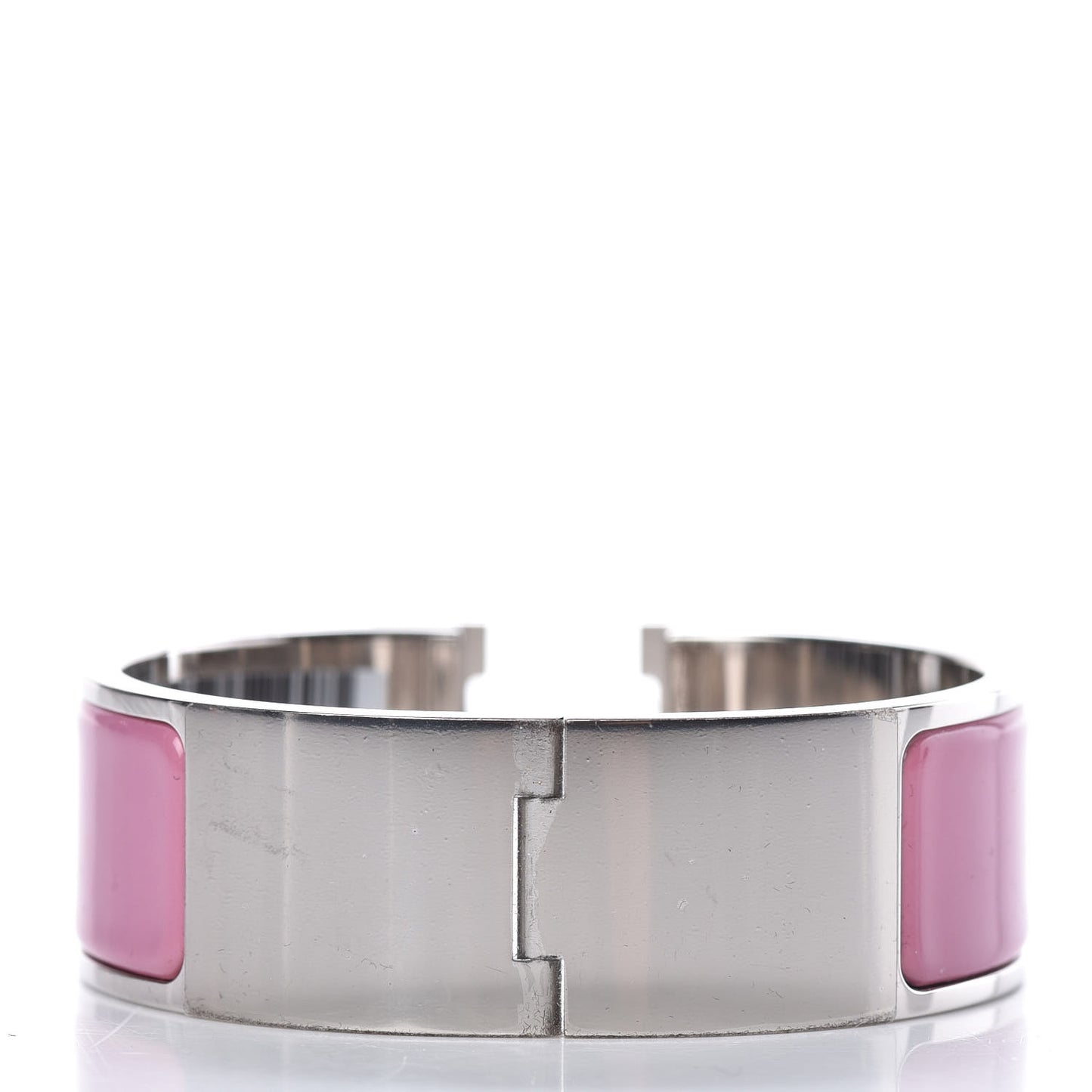 Enamel Wide Clic Clac H Bracelet PM Rose Flamingo