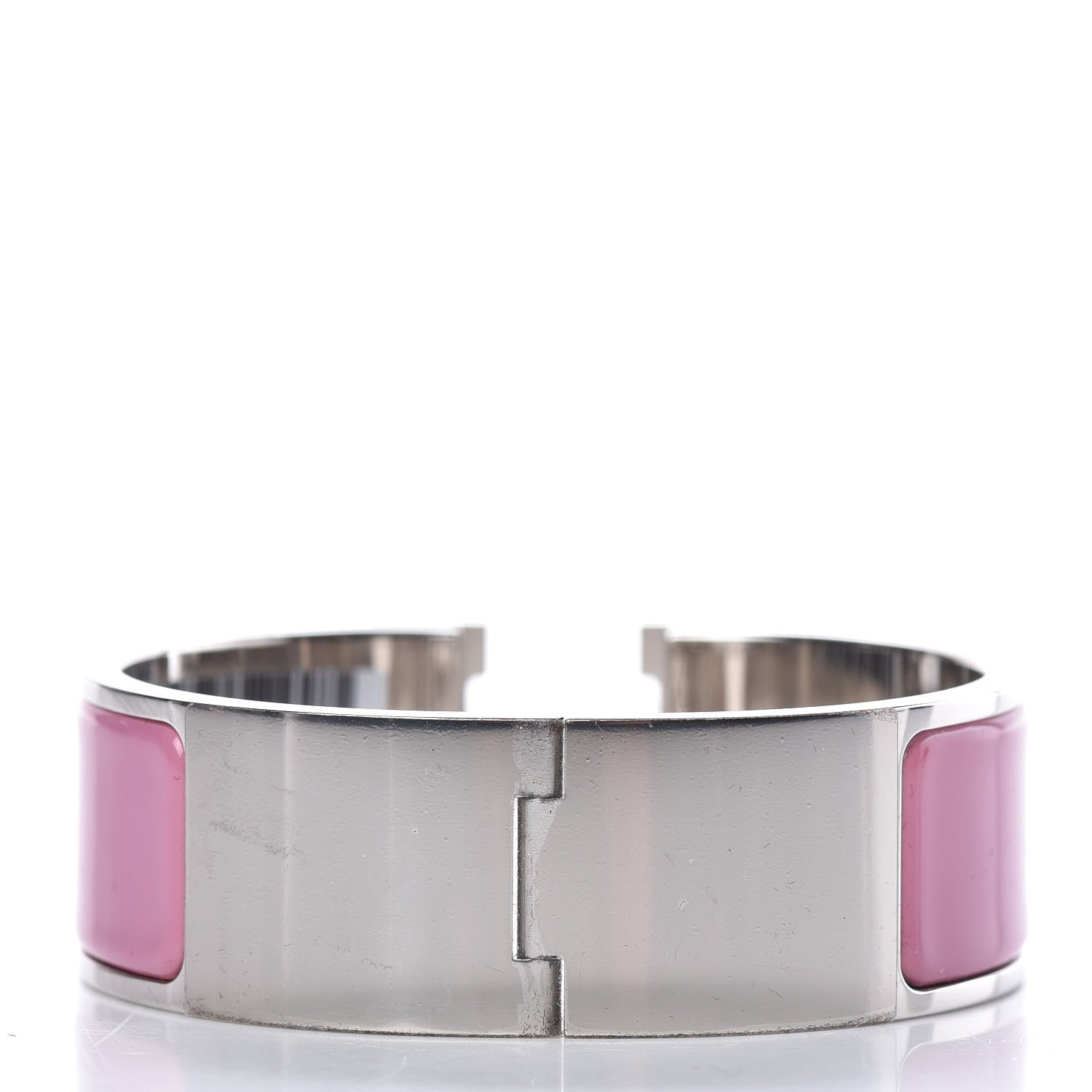 Hermes Enamel Wide Clic Clac H Bracelet PM Rose Flamingo 3 of 7