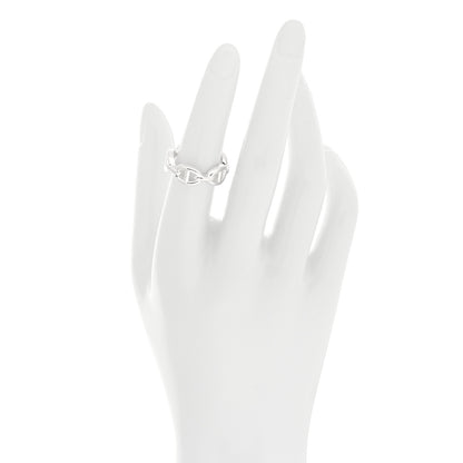 Hermes Sterling Silver PM Chaine d'Ancre Enchainee Band Ring 52 6 2 of 6