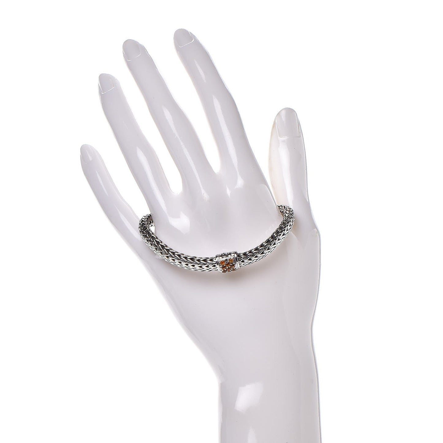 Sterling Silver Citrine Classic Chain Bracelet M