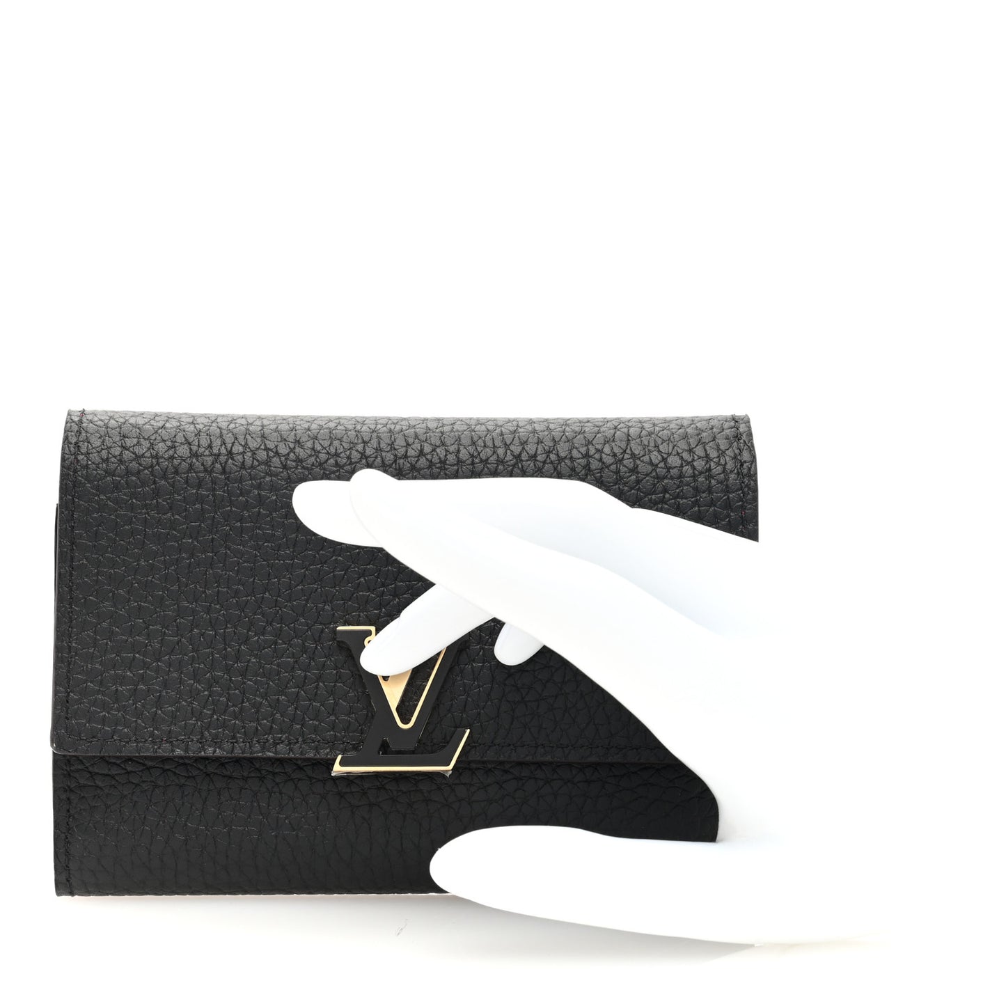 Taurillon Capucines Compact Wallet Black