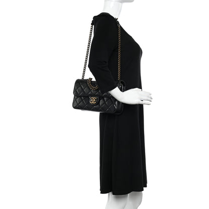Chanel Glazed Calfskin Quilted Large Perfect Edge Flap Black 2 of 11