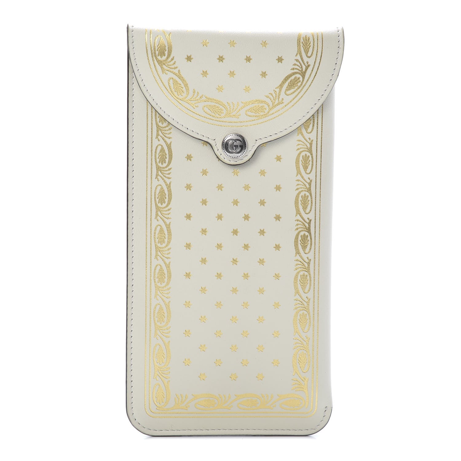 Gucci X SEGA Calfskin GUCCY Stars Sunglasses Case White Gold 1 of 7