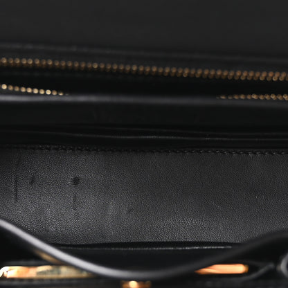 Gucci Shiny Polished Calfskin Medium Bamboo Diva Black 6 of 11