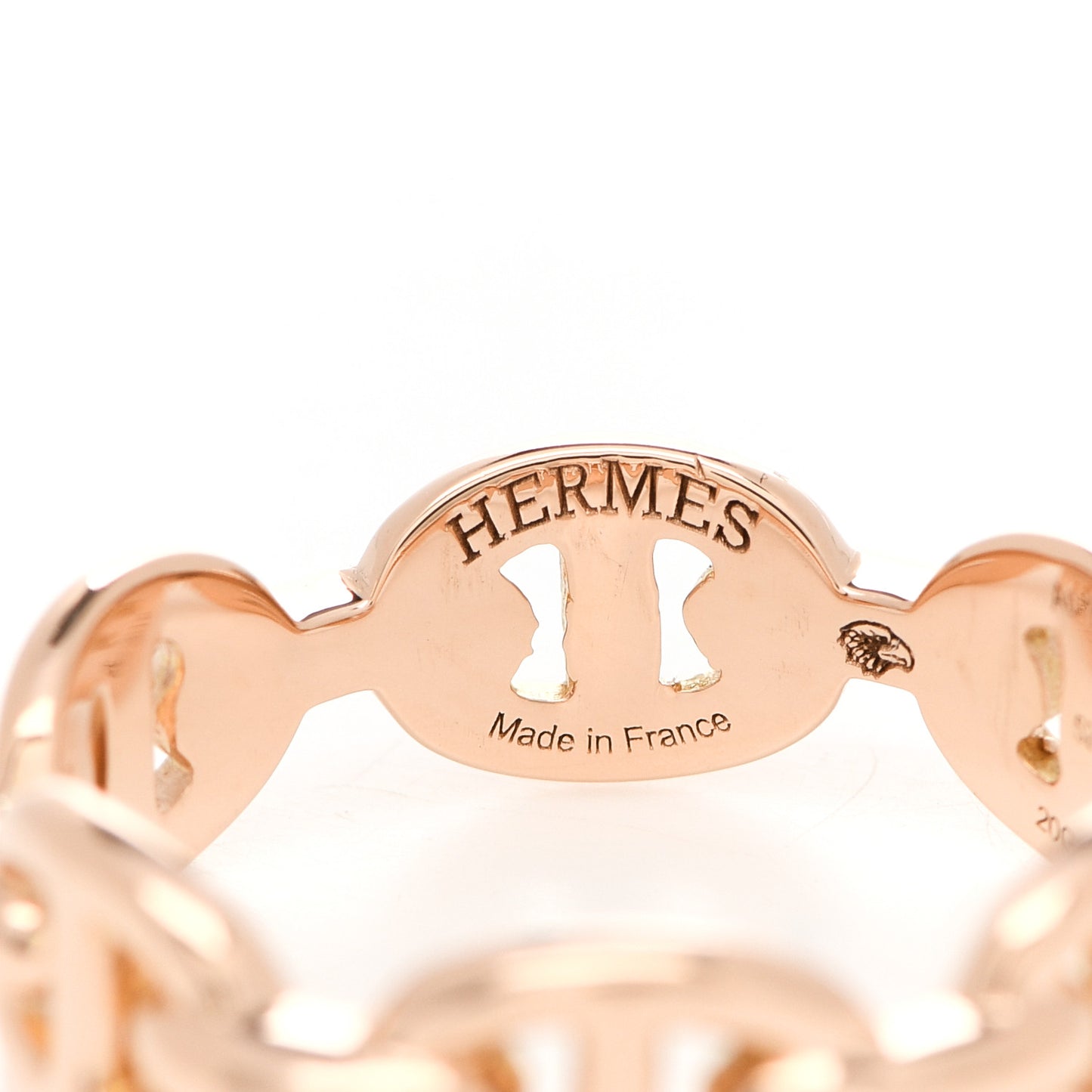 18K Rose Gold PM Chaine D'Ancre Enchainee Ring 52 6