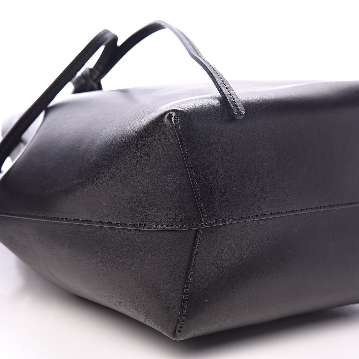 Calfskin Mini Bucket Bag Black Flamma