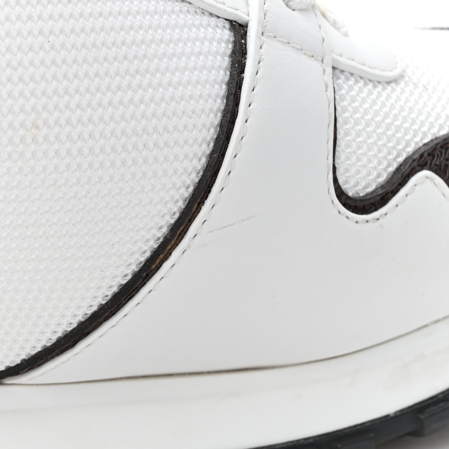 Calfskin Monogram Run Away Sneakers 37 White