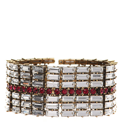 Gucci Crystals Snake Bracelet White Red 3 of 6