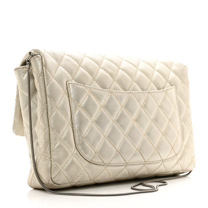 Chanel Metallic Lambskin Quilted Snake Chain 2.55 Reissue Flap Silver 3 of 11