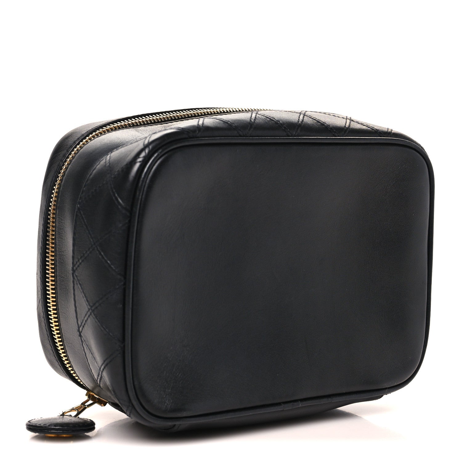 Chanel Lambskin Vanity Cosmetic Case Black 7 of 9