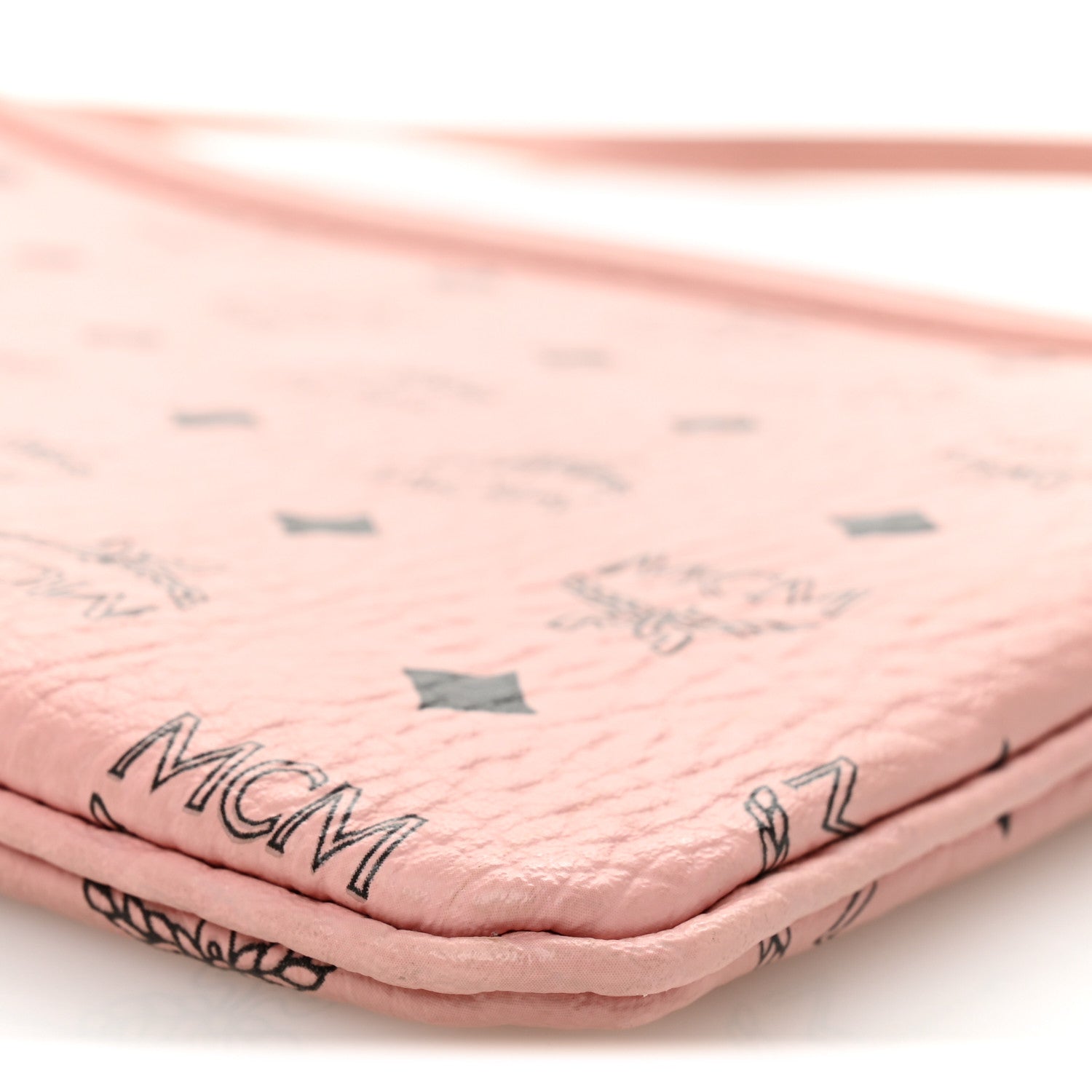 MCM Visetos Liz Shopper Tote Pouch Powder Pink 9 of 10