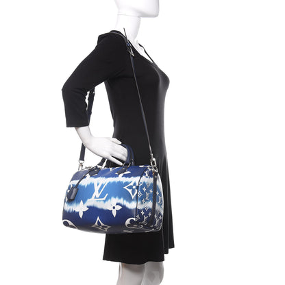 Louis Vuitton Monogram Escale Speedy Bandouliere 30 Blue 2 of 12